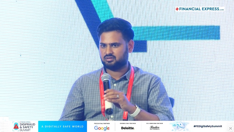 Akash Singh speaking at the Financial Express Digifraud Summit 2023